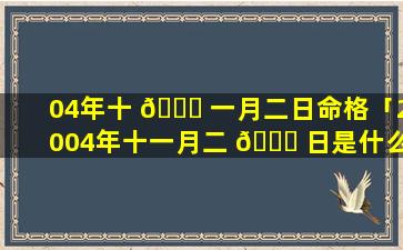 04年十 🕊 一月二日命格「2004年十一月二 🐞 日是什么星座」